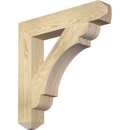 Ekena Millwork Olympic Craftsman Rough Sawn Bracket, Douglas Fir, 4"W x 24"D x 24"H BKT04X24X24OLY04RDF